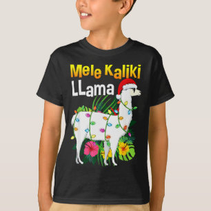 Mele Kalikimaka Christmas Shirt Hawaiian Llama X-m