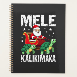 Mele Kalikimaka Christmas Shirt Santa Sleigh Sea Planner