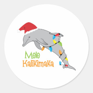 Mele Kalikimaka Classic Round Sticker