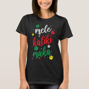 Mele Kalikimaka Cute Flower Christmas Hawaiian App T-Shirt