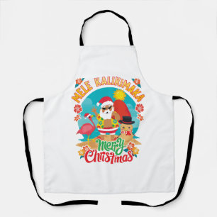 Mele Kalikimaka for a Bright Hawaiian Christmas Apron