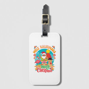 Mele Kalikimaka for a Bright Hawaiian Christmas Luggage Tag