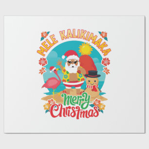 Mele Kalikimaka for a Bright Hawaiian Christmas Wrapping Paper