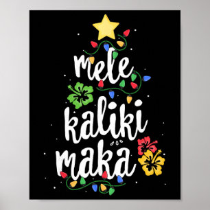 Mele Kalikimaka For Women Hawaiian Hawaii Christma Poster