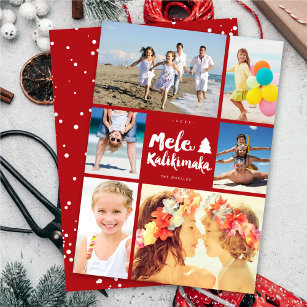 Mele Kalikimaka Fun Christmas Photo Collage Card