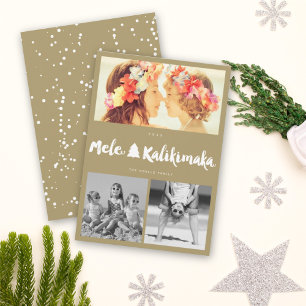 Mele Kalikimaka Fun Christmas Photo Collage Card
