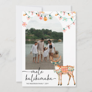 mele kalikimaka groovy christmas 1 photo card