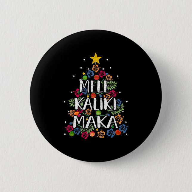 Mele Kalikimaka Hawaii Christmas 6 Cm Round Badge (Front)
