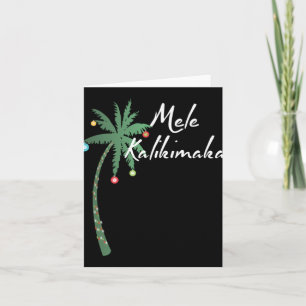 Mele Kalikimaka Hawaii Christmas Hawaiian T Shirt  Card