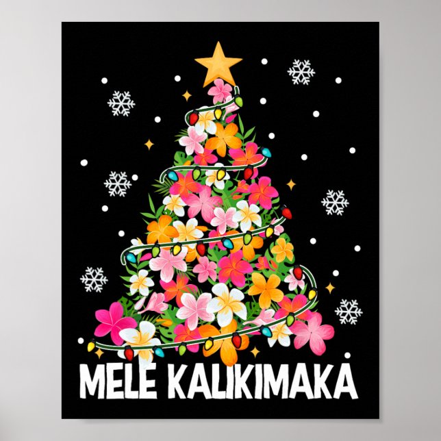 Mele Kalikimaka Hawaii Hawaiian Christmas Xmas Gir Poster (Front)
