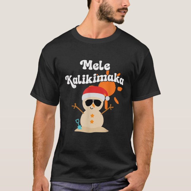 Mele Kalikimaka Hawaii Holiday Hawaiian Christmas  T-Shirt (Front)