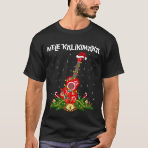 Mele Kalikimaka Hawaiia Musical Ukulele Guitar Chr T-Shirt