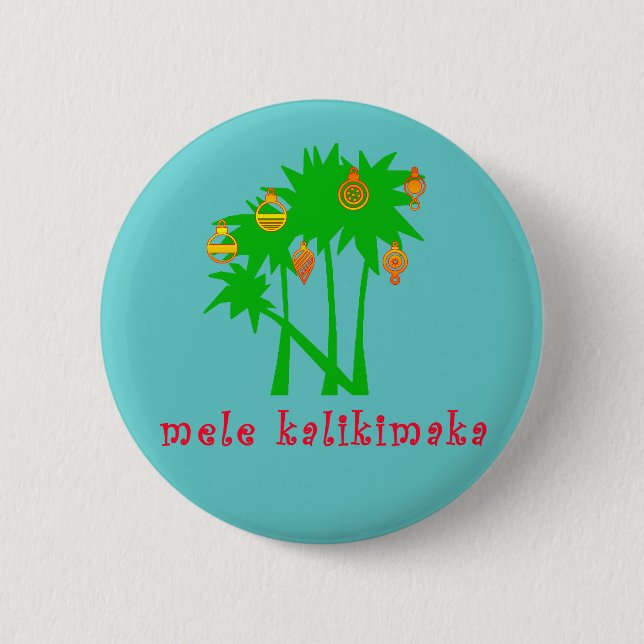 Mele Kalikimaka Hawaiian Christmas Apparel 6 Cm Round Badge (Front)