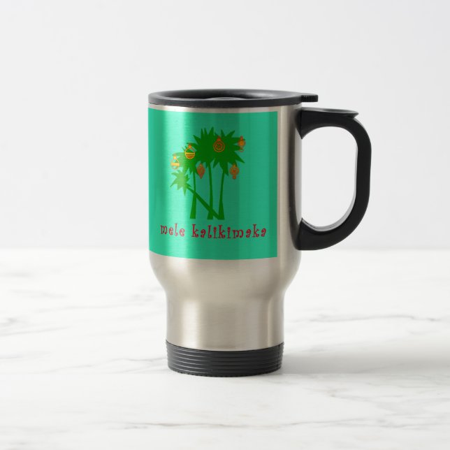 Mele Kalikimaka Hawaiian Christmas Apparel Travel Mug (Right)