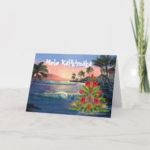 Mele Kalikimaka Hawaiian Christmas Card