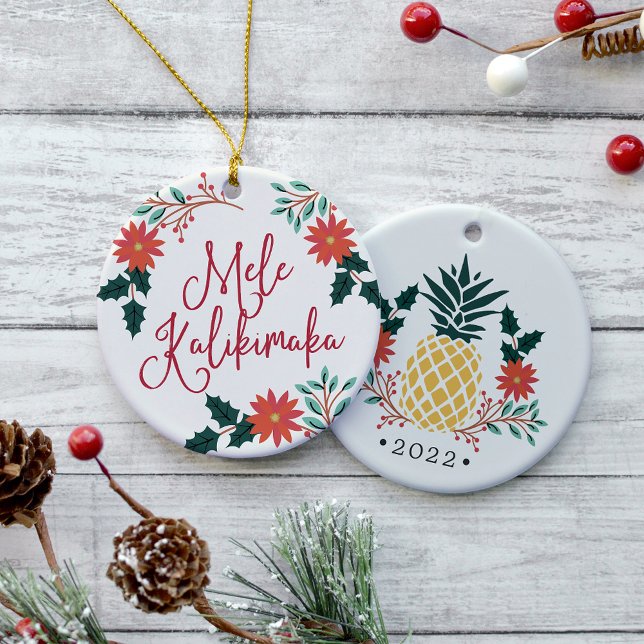 Mele Kalikimaka | Hawaiian Christmas Ceramic Tree Decoration (Creator Uploaded)