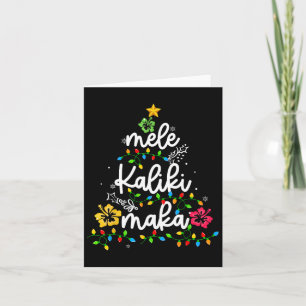 Mele Kalikimaka Hawaiian Christmas Hawaii Tropical Card