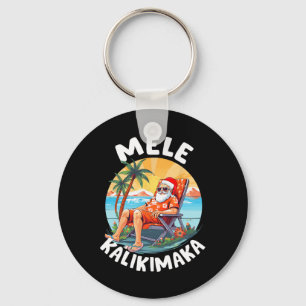 Mele Kalikimaka Hawaiian Christmas In Hawaii Sunba Key Ring