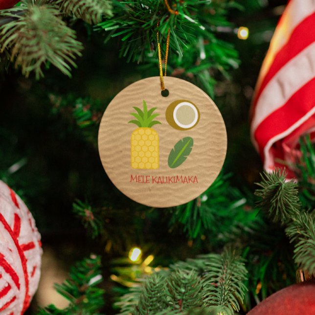 Mele Kalikimaka Hawaiian Christmas Metal Tree Decoration (Creator Uploaded)