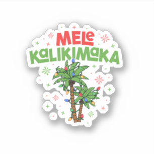 Mele Kalikimaka Hawaiian Christmas Palm Tree Light
