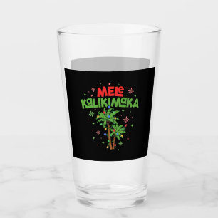 Mele Kalikimaka Hawaiian Christmas Palm Tree Light Glass