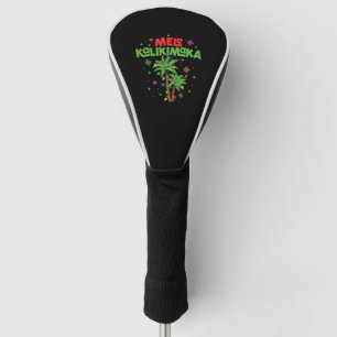 Mele Kalikimaka Hawaiian Christmas Palm Tree Light Golf Head Cover