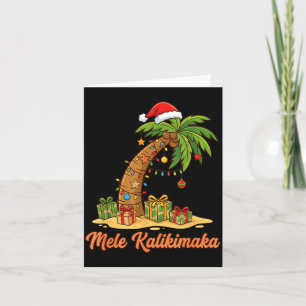 Mele Kalikimaka Hawaiian Christmas Palm Trees Card