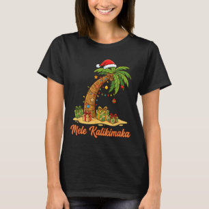 Mele Kalikimaka Hawaiian Christmas Palm Trees T-Shirt