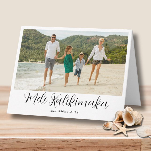 Mele Kalikimaka Hawaiian Christmas Photo  Card (Creator Uploaded)