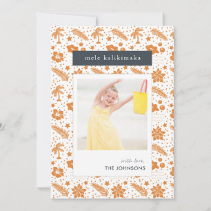 Mele Kalikimaka Hawaiian Christmas Photo Card