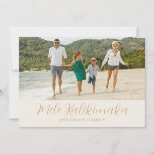 Mele Kalikimaka Hawaiian Christmas Photo Holiday Card