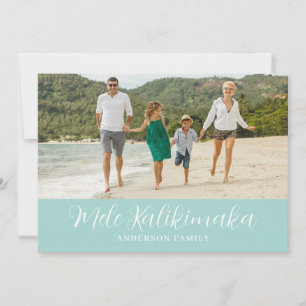 Mele Kalikimaka Hawaiian Christmas Photo Holiday Card