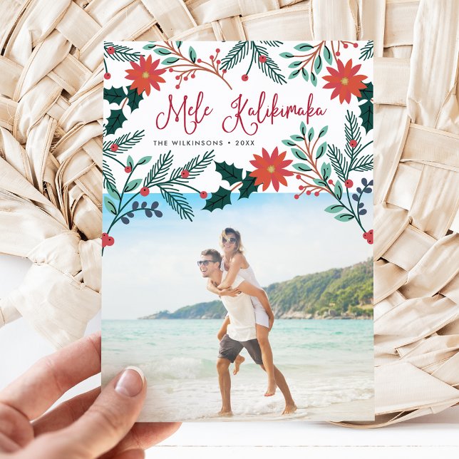 Mele Kalikimaka | Hawaiian Christmas Photo Holiday Card (Creator Uploaded)
