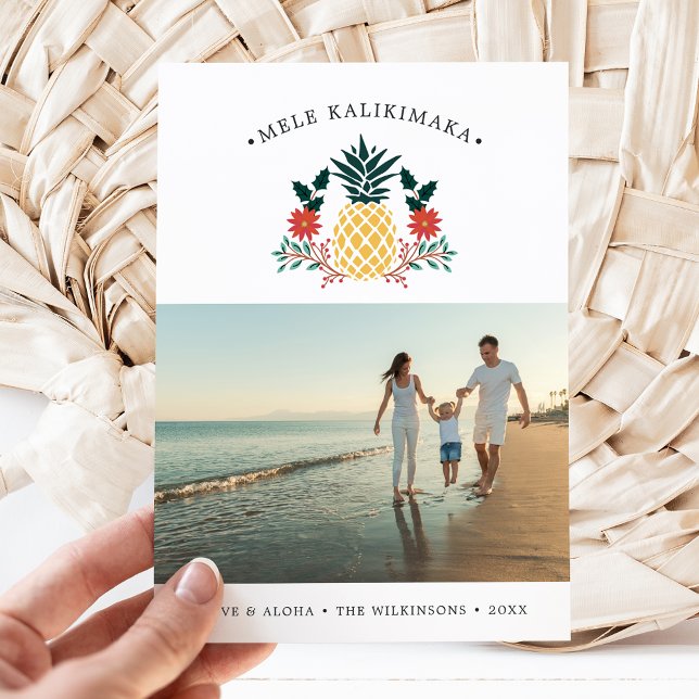 Mele Kalikimaka | Hawaiian Christmas Photo Holiday Card (Creator Uploaded)