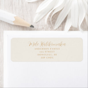 Mele Kalikimaka Hawaiian Christmas Return Address