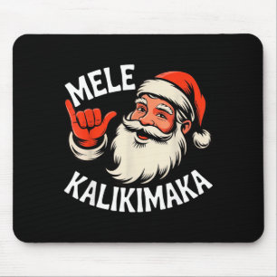 Mele Kalikimaka Hawaiian Christmas Santa Cartoon D Mouse Mat