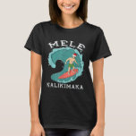 Mele Kalikimaka Hawaiian Christmas Surf Man Santa  T-Shirt<br><div class="desc">Mele Kalikimaka Hawaiian Christmas Surf Man Santa Hat Gift</div>
