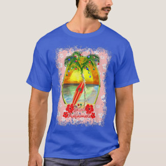 Mele Kalikimaka Hawaiian Christmas Surf Surfing  T-Shirt