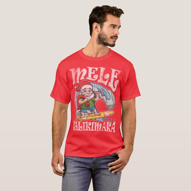 Mele Kalikimaka Hawaiian Christmas T-Shirt (Front Full)