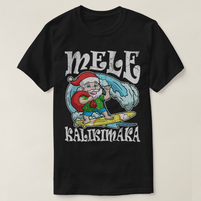 Mele Kalikimaka Hawaiian Christmas T-Shirt (Design Front)
