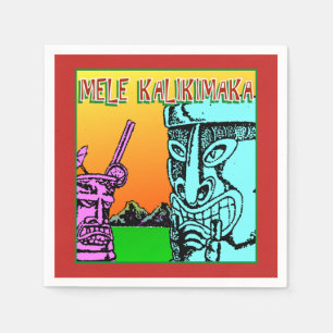 Mele Kalikimaka - Hawaiian Christmas Tiki Love Napkin
