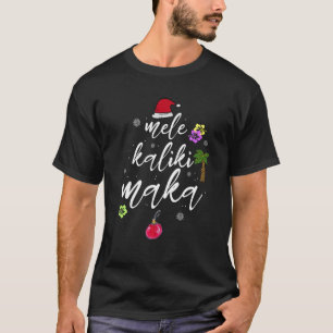 Mele Kalikimaka Hawaiian Hawaii Xmas Pajama Palm T T-Shirt