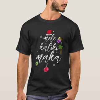 Mele Kalikimaka Hawaiian Hawaii Xmas Pajama Palm T T-Shirt