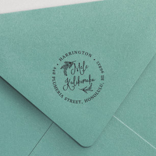 Mele Kalikimaka   Hawaiian Holiday Return Address Self-inking Stamp