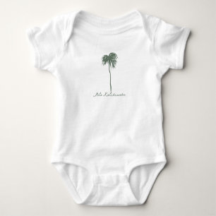 Mele Kalikimaka Hawaiian Merry Christmas Palm Baby Bodysuit