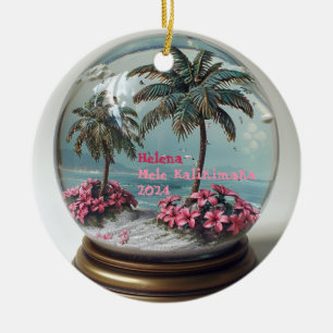 Mele Kalikimaka Hawaiian Personalised Ornament