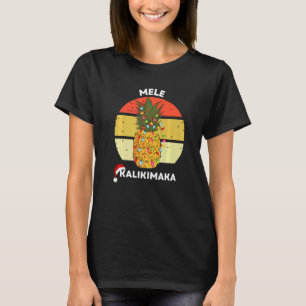 Mele Kalikimaka Hawaiian Pineapple Christmas Tree  T-Shirt