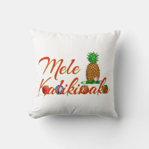 Mele Kalikimaka Hawaiian Pineapple Cushion