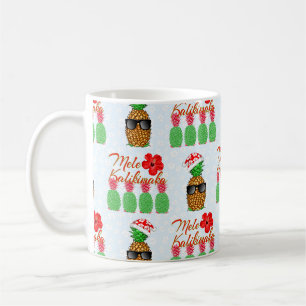 Mele Kalikimaka Hawaiian Pineapple Merry Christmas Coffee Mug