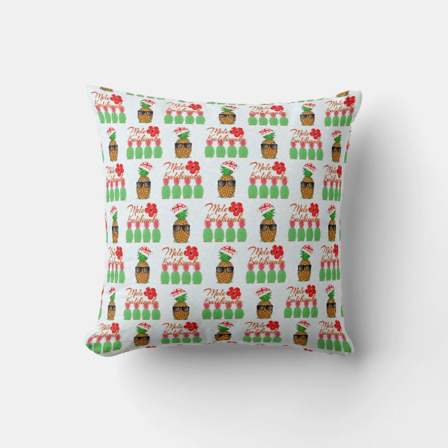 Mele Kalikimaka Hawaiian Pineapple Merry Christmas Cushion (Front)